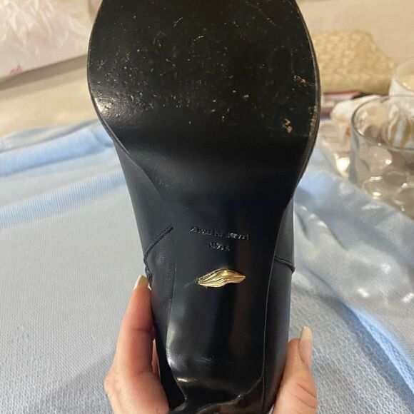 Diane VonFurstenberg ladies black leather boots size 7.5 - Picture 6 of 11